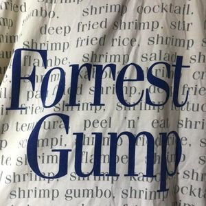 vintage 90’s FORREST GUMP BUBBA GUMP SHRIMP CO. all over print AOP tee shirt L